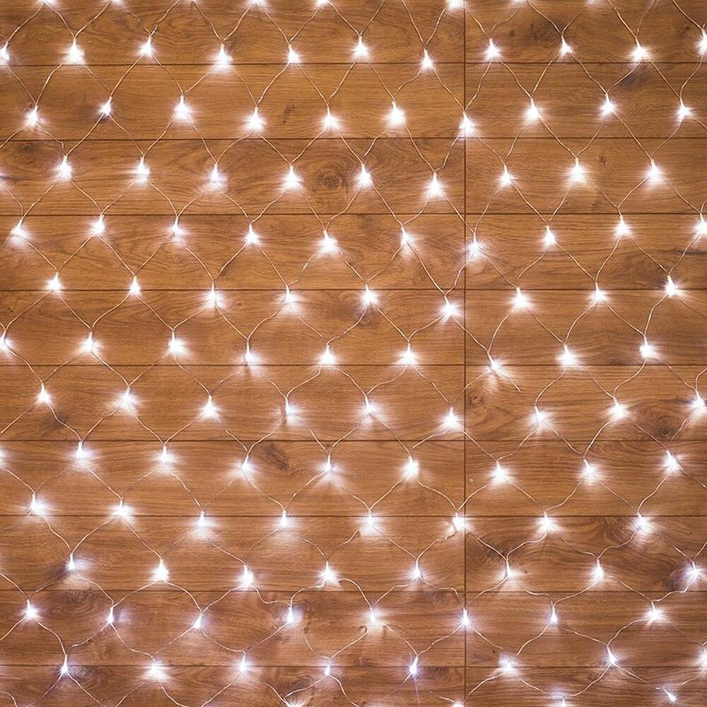 NEON-NIGHT 215-135 Гирлянда Сеть 1,8х1,5м, прозрачный ПВХ, 180 LED Белый