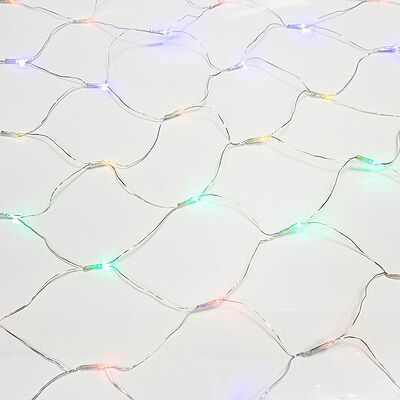 NEON-NIGHT 215-139 Гирлянда Сеть 1,8х1,5м, прозрачный ПВХ, 180 LED Мультиколор