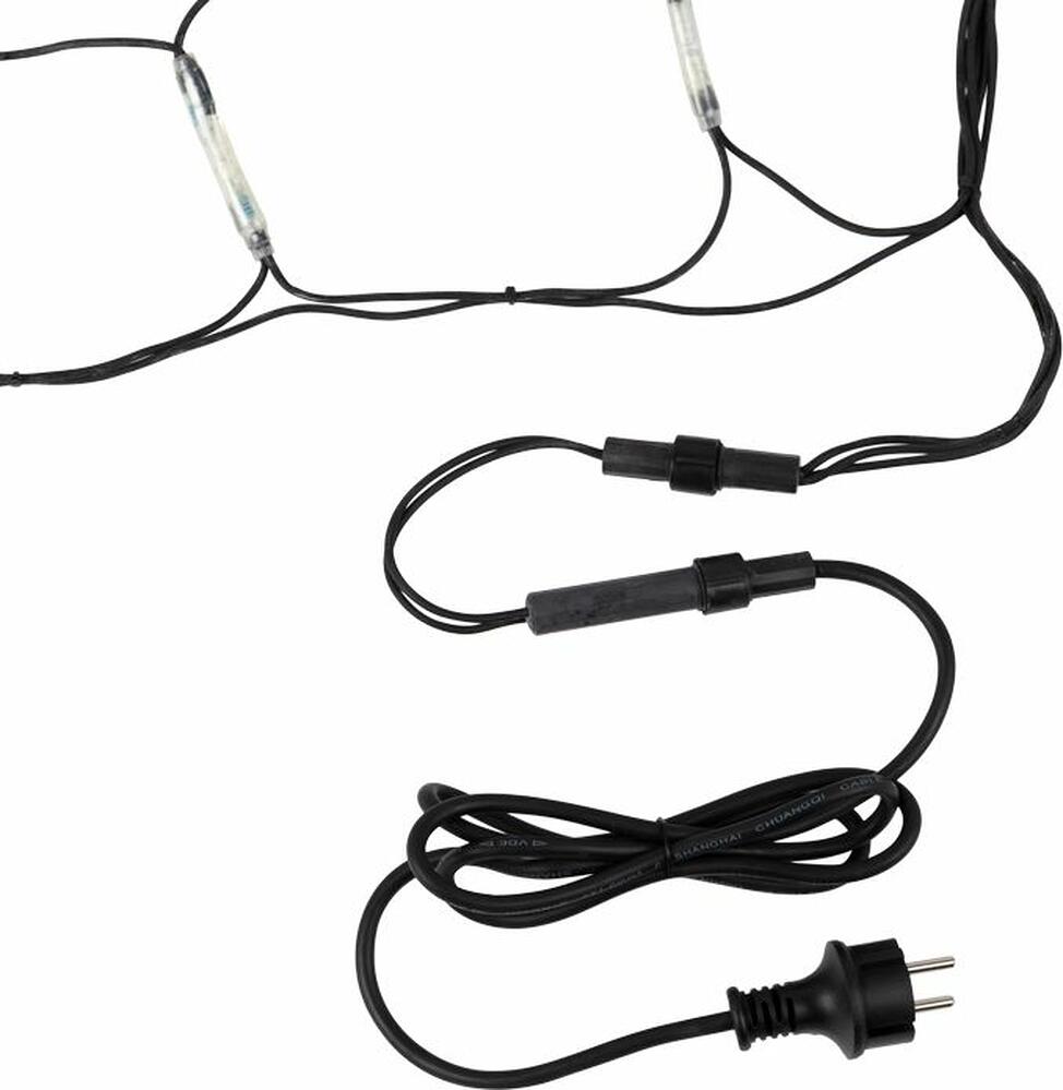 NEON-NIGHT 217-115 Гирлянда светодиодная Сеть 2x1,5м 288 LED БЕЛЫЙ черный каучук IP67 постоянное свечение 230В блок в комплекте NEON-NIGHT 