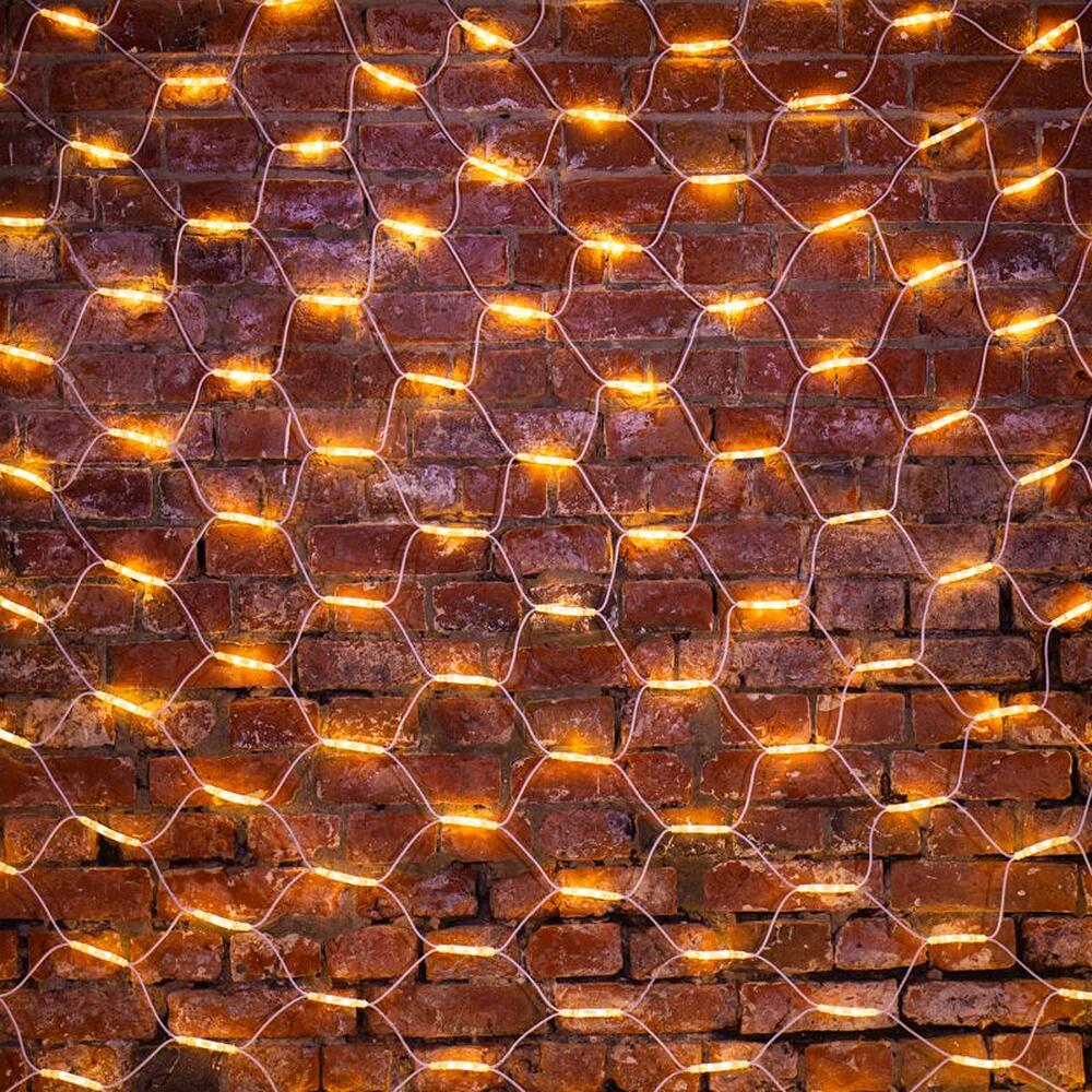 NEON-NIGHT 217-146 Гирлянда светодиодная Сеть 2x3м 432 LED ТЕПЛЫЙ БЕЛЫЙ белый каучук IP67 постоянное свечение 230В блок в комплекте NEON-NIGHT 
