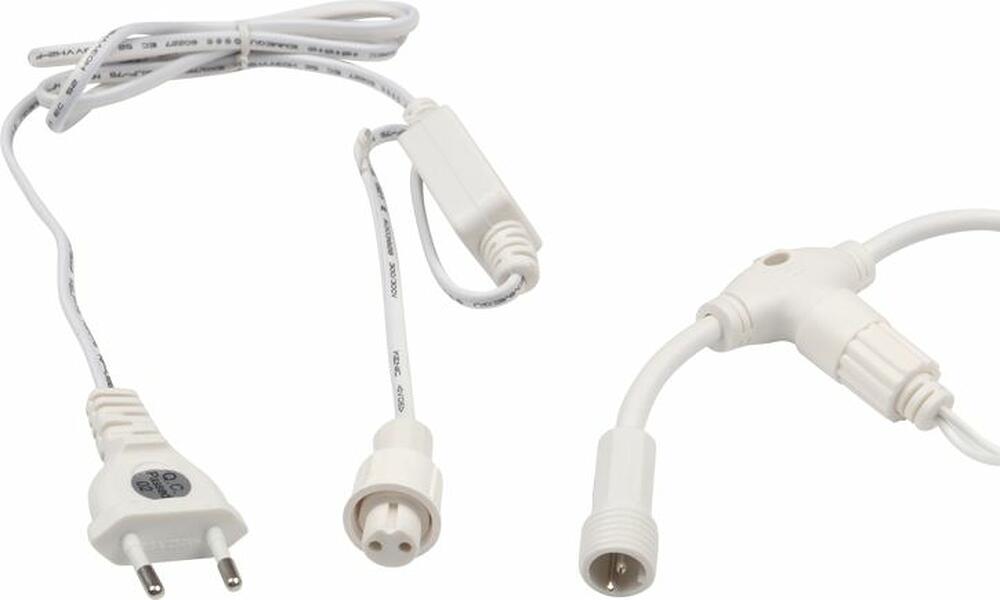 NEON-NIGHT 235-111 Гирлянда светодиодная Занавес 2х1,5м 360 LED ЖЕЛТЫЙ белый ПВХ IP65 постоянное свечение 230В блок в комплекте NEON-NIGHT