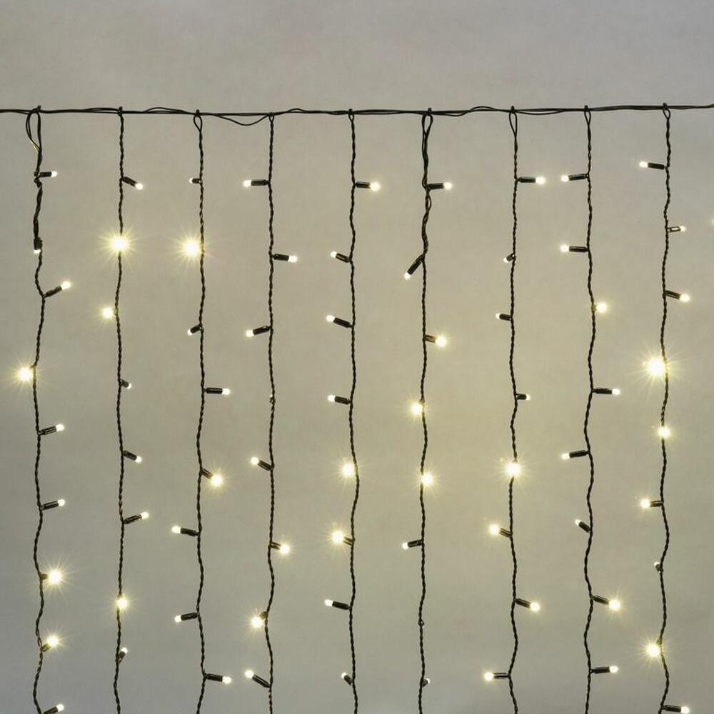 NEON-NIGHT 235-126 Гирлянда светодиодная Занавес 2х1,5м 360 LED ТЕПЛЫЙ БЕЛЫЙ черный ПВХ IP65 постоянное свечение 230В нужен блок 303-500 NEON-NIGHT