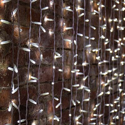 NEON-NIGHT 235-135 Гирлянда светодиодная Занавес 2х3м 600 LED БЕЛЫЙ белый ПВХ IP65 постоянное свечение 230В нужен блок 303-500-1 NEON-NIGHT