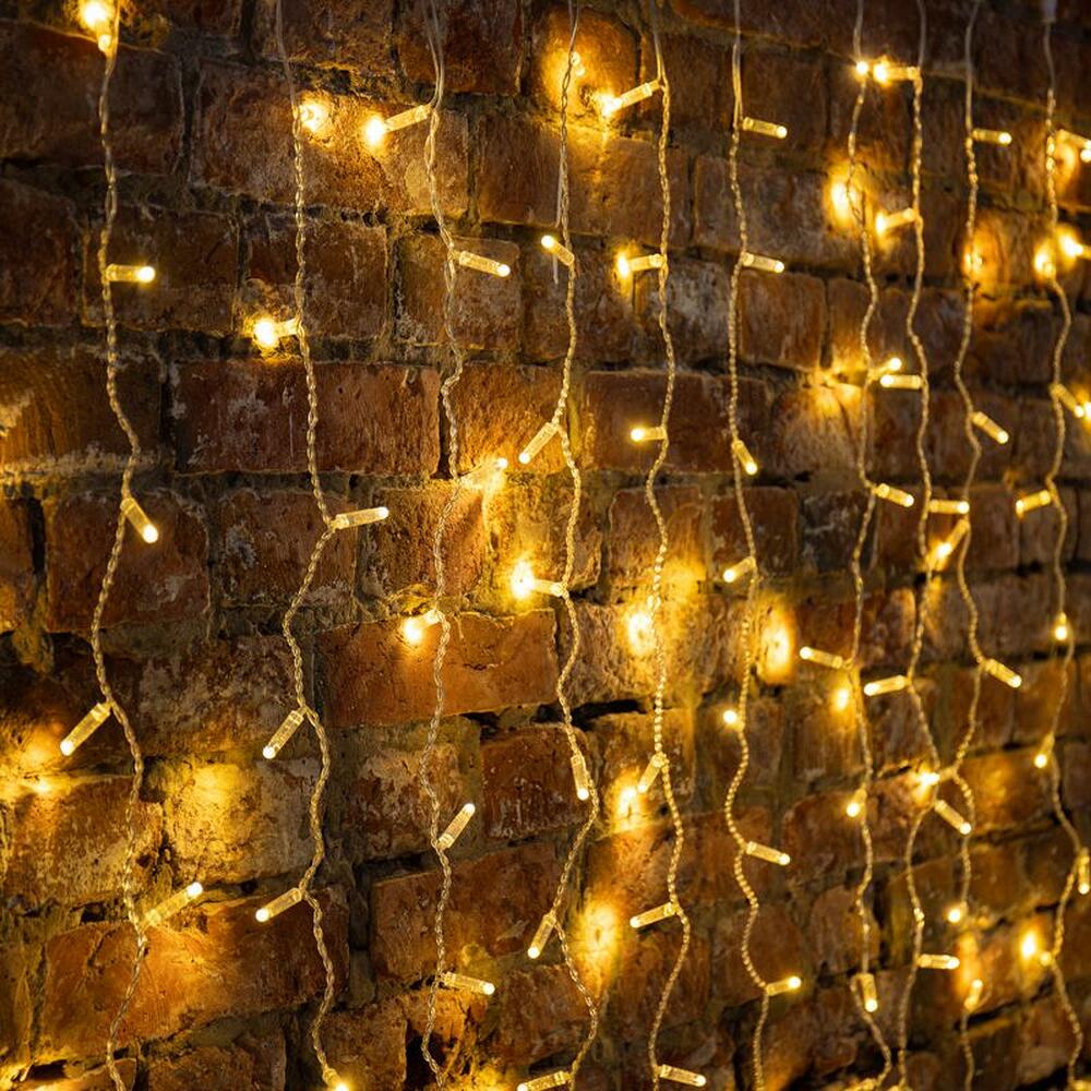 NEON-NIGHT 235-156-6 Гирлянда светодиодная Занавес 2х3м 448 LED ТЕПЛЫЙ БЕЛЫЙ прозрачный ПВХ IP65 постоянное свечение 230В нужен блок 303-500-1 NEON-NIGHT
