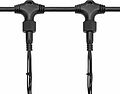 NEON-NIGHT 235-265 Гирлянда светодиодная Занавес 2х6м 1520 LED БЕЛЫЙ черный ПВХ IP65 эффект водопада 230В не соединяется контроллер в комплекте NEON-NIGHT