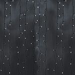 NEON-NIGHT 235-275 Гирлянда светодиодная Занавес 2х9м 2200 LED БЕЛЫЙ черный ПВХ IP65 эффект водопада 230В не соединяется блок в комплекте NEON-NIGHT