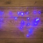 NEON-NIGHT 255-013 Гирлянда Бахрома (Айсикл), 1,8х0,5м, 48 LED СИНИЕ, прозрачный ПВХ, IP20, свечение с динамикой, 230В, не соединяется