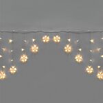 NEON-NIGHT 255-076 Гирлянда Арка со звездами 2,5х1,2м, 136LED ТЕПЛЫЙ БЕЛЫЙ, прозрачный ПВХ, IP20, свечение с динамикой, 230В, не соединяется, с контроллером 8 режимов
