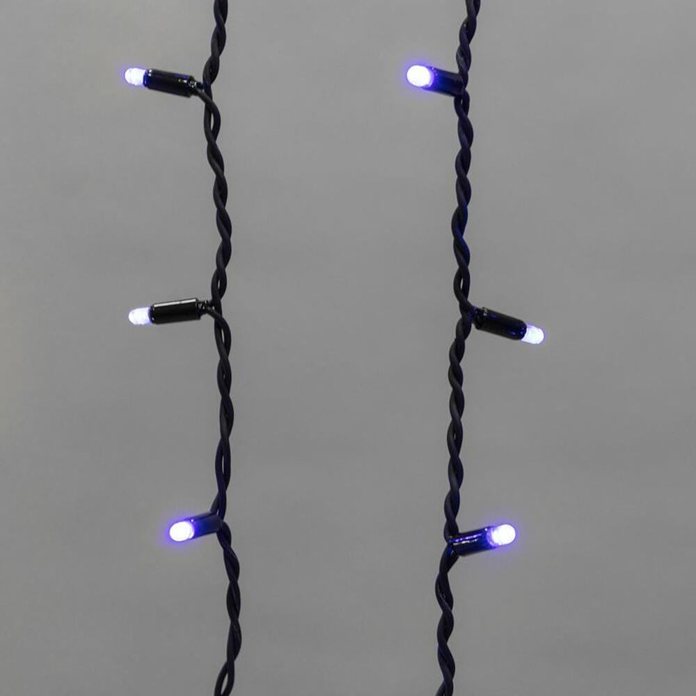 NEON-NIGHT 255-253 Гирлянда светодиодная Бахрома (Айсикл) 5,6x0,9м 240 LED СИНИЙ черный каучук 2,3мм IP67 эффект мерцания 230В нужен блок 315-000 NEON-NIGHT