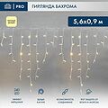 NEON-NIGHT 255-266 Гирлянда светодиодная Бахрома (Айсикл) 5,6x0,9м 240 LED ТЕПЛЫЙ БЕЛЫЙ белый каучук 3,3мм IP67 эффект мерцания 230В нужен блок 315-001 NEON-NIGHT