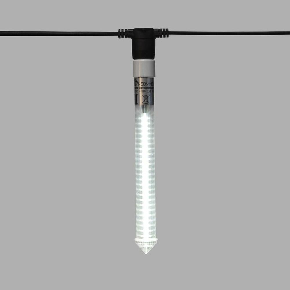 NEON-NIGHT 256-161 Сосулька светодиодная E27 30см двухсторонняя 24x2 LED БЕЛЫЙ IP65 230В NEON-NIGHT