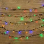 NEON-NIGHT 303-049 Гирлянда Твинкл Лайт 10 м, темно-зеленый ПВХ, 80 LED, цвет мультиколор