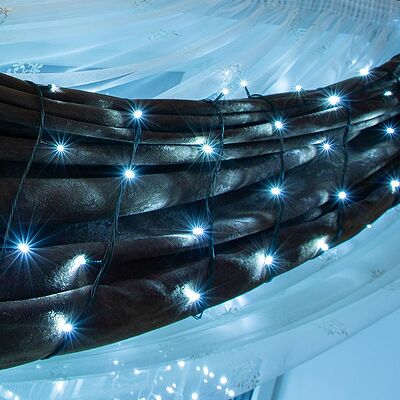 NEON-NIGHT 303-106 Гирлянда светодиодная универсальная 200 LED БЕЛЫЕ 20 метров, с контроллером