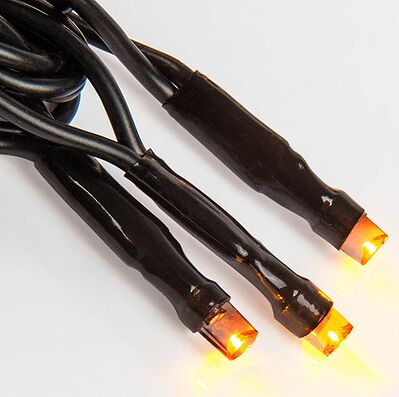 NEON-NIGHT 303-131 Гирлянда Нить управляемая 10м 100 LED ЖЕЛТЫЙ черный ПВХ IP65 свечение с динамикой 230В контроллер в комплекте NEON-NIGHT