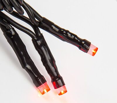 NEON-NIGHT 303-132 Гирлянда Нить управляемая 10м 100 LED КРАСНЫЙ черный ПВХ IP65 свечение с динамикой 230В контроллер в комплекте NEON-NIGHT