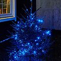NEON-NIGHT 303-133 Гирлянда Нить управляемая 10м 100 LED СИНИЙ черный ПВХ IP65 свечение с динамикой 230В контроллер в комплекте NEON-NIGHT