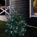 NEON-NIGHT 303-135 Гирлянда Нить управляемая 10м 100 LED БЕЛЫЙ черный ПВХ IP65 свечение с динамикой 230В нужен контроллер 217-204 NEON-NIGHT