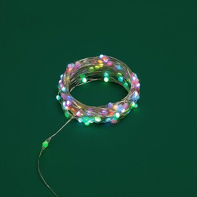 NEON-NIGHT 303-259 Гирлянда Роса 10м, 100LED, RGB, IP44, на батарейках 3хАА, с пультом 44 режима NEON-NIGHT