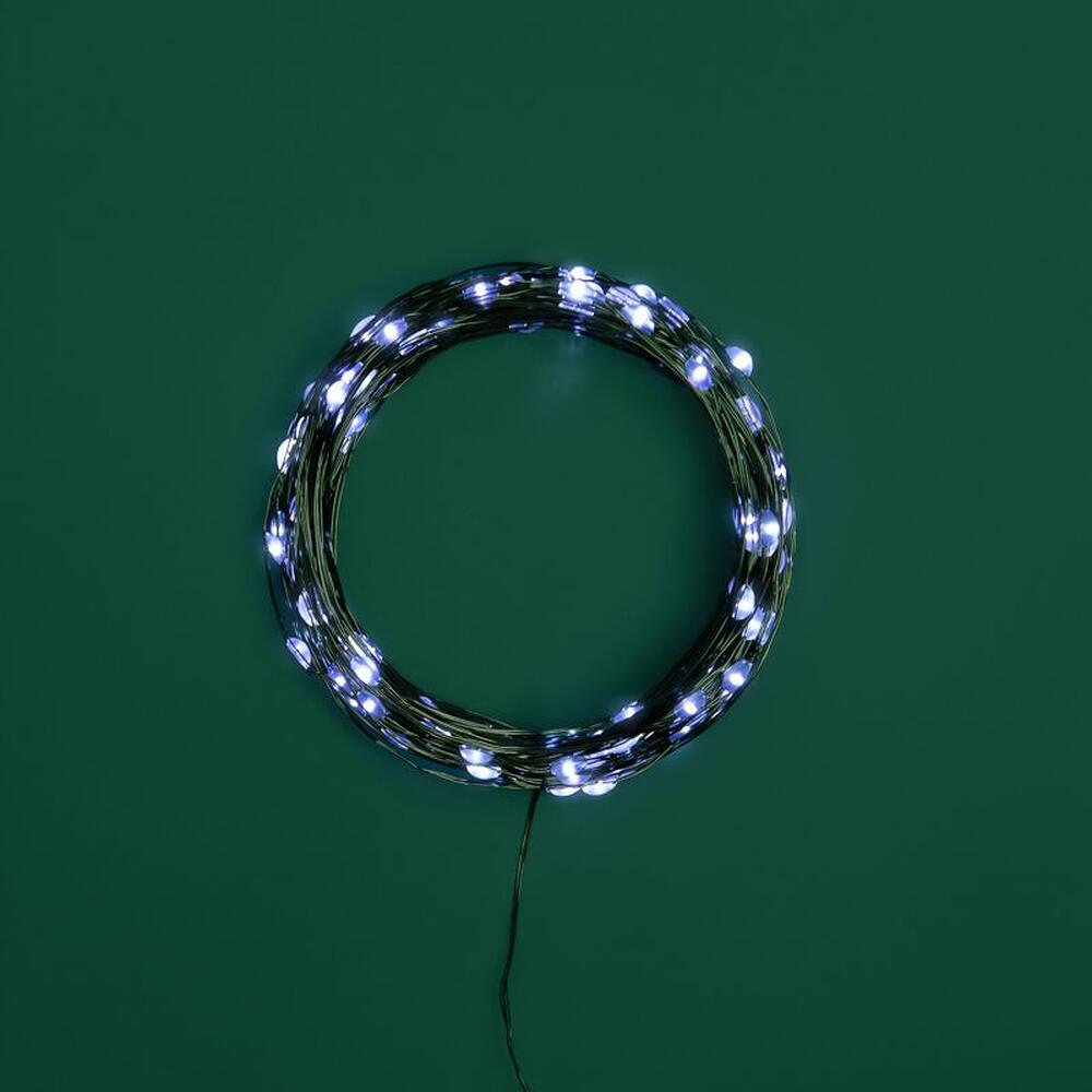 NEON-NIGHT 303-265 Гирлянда светодиодная Роса с контроллером 20м, 200LED, БЕЛЫЙ, IP20, 230В, зеленый провод NEON-NIGHT