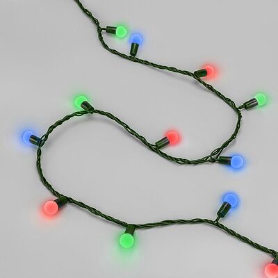 NEON-NIGHT 303-609 Гирлянда Мультишарики 20м, 200LED, диаметр 15мм, IP44, зеленый провод, свечение мульти (RG/RB), мигание, 230В NEON-NIGHT