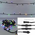 NEON-NIGHT 315-139 Гирлянда светодиодная Нить 12м 120 LED МУЛЬТИКОЛОР черный каучук IP67 постоянное свечение 230В соединяется нужен блок 315-000 NEON-NIGHT
