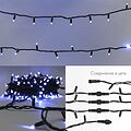 NEON-NIGHT 315-153 Гирлянда светодиодная Нить 20м 200 LED СИНИЙ черный каучук IP67 постоянное свечение 230В соединяется нужен блок 315-000 NEON-NIGHT