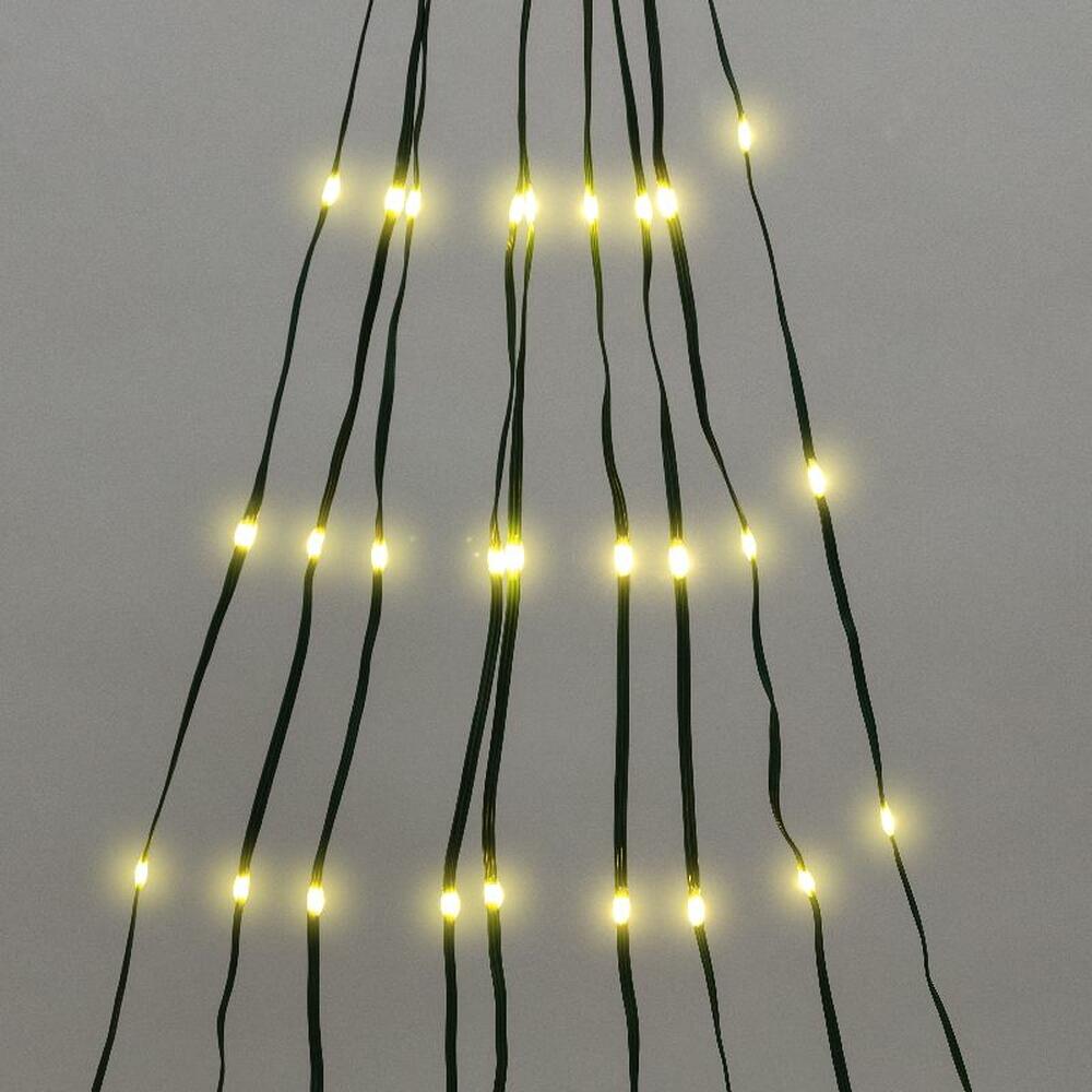 NEON-NIGHT 315-896 Гирлянда светодиодная из росы с макушкой на елку 9 нитей х 2м, 200LED, эффект водопада, теплый белый цвет, 230В NEON-NIGHT