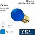 NEON-NIGHT 401-113 Лампа накаливания, диаметр 45мм, E27, 10Вт, синяя колба, 230В NEON-NIGHT NEON-NIGHT 401-113 Лампа накаливания, диаметр 45мм, E27, 10Вт, синяя колба, 230В NEON-NIGHT