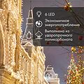 NEON-NIGHT 405-126 Ретро-лампа светодиодная диаметр 45мм, E27, 6 LED, 2Вт, ТЕПЛЫЙ БЕЛЫЙ, прозрачная колба, 230В NEON-NIGHT