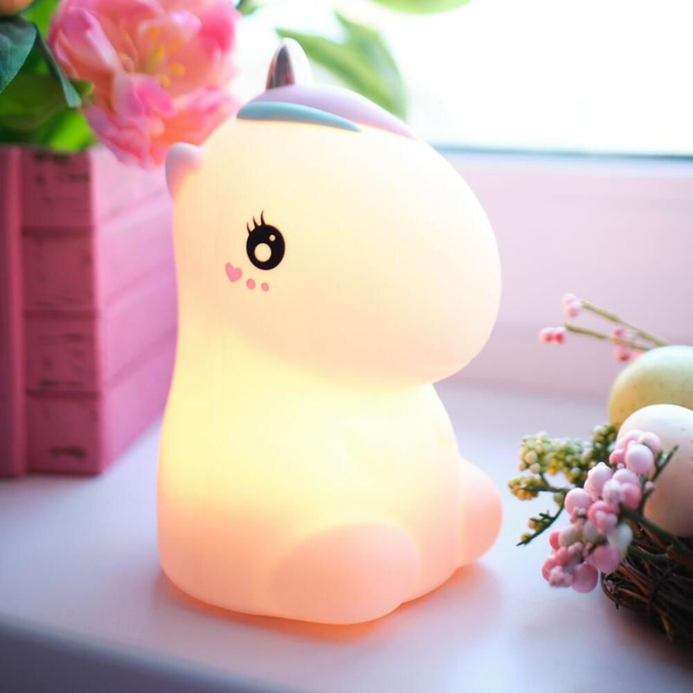 NEON-NIGHT 503-003 Силиконовый ночник Единорог USB с 3 режимами, RGB-свечение NEON-NIGHT