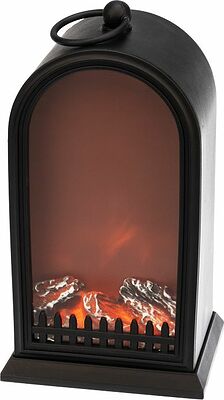 NEON-NIGHT 511-039 Светодиодный камин Фьюжн с эффектом живого огня 14,7x11,7x25 см, батарейки 2хС (не в комплекте) USB, черный