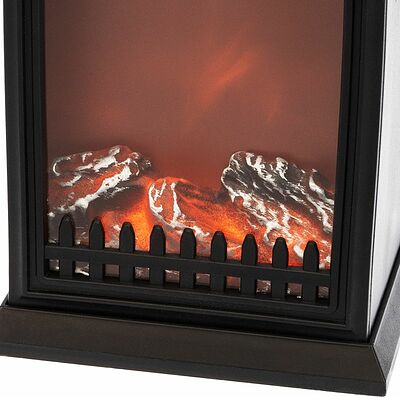 NEON-NIGHT 511-039 Светодиодный камин Фьюжн с эффектом живого огня 14,7x11,7x25 см, батарейки 2хС (не в комплекте) USB, черный