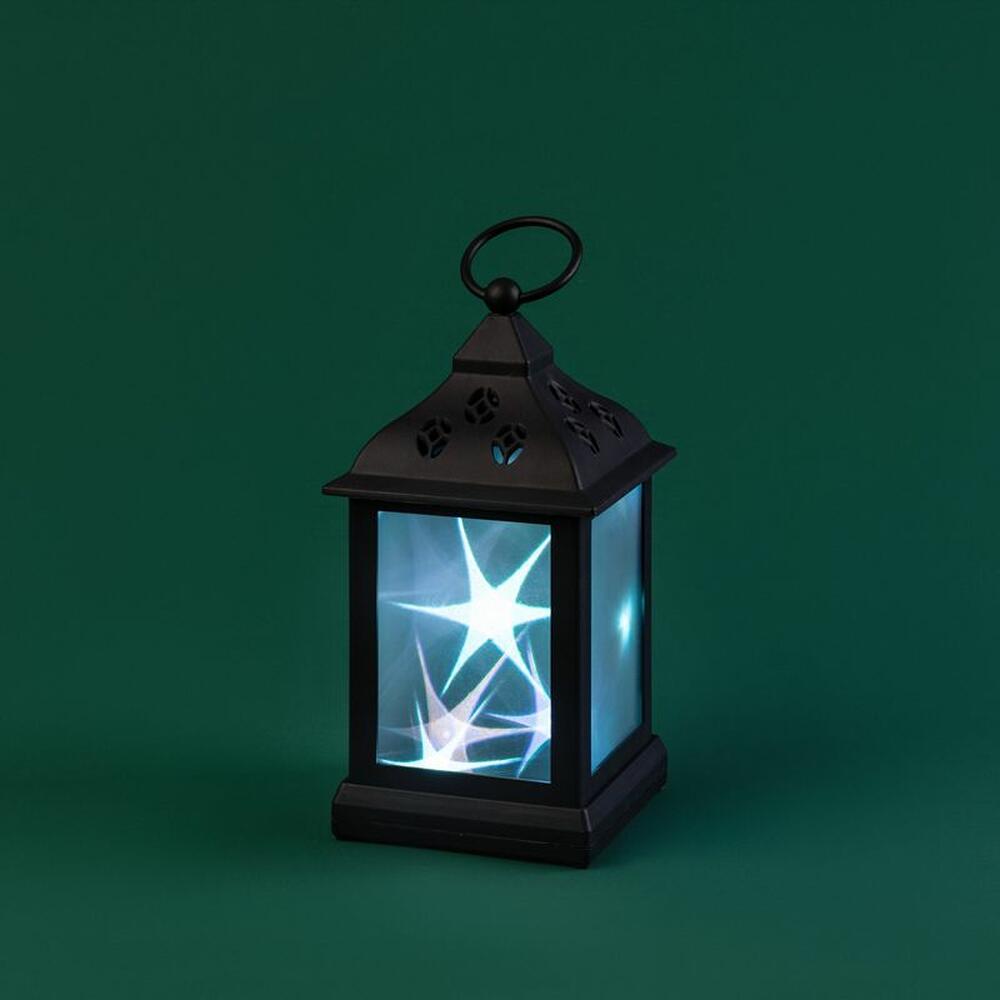 NEON-NIGHT 513-064 Декоративный фонарь 11х11х22,5 см, черный корпус, цвет свечения RGB с эффектом мерцания NEON-NIGHT
