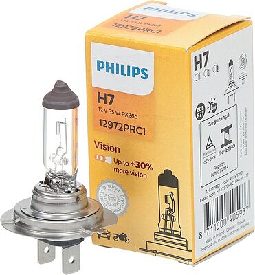 Philips Vision 12972PRC1 лампа H7 12 В 55 Вт, PX26d, +30% видимости