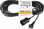 PROconnect 11-7114 Удлинитель-шнур ПВС 2х0,75, 10м, б/з, 6А, 1300Вт, IP20, черный (Сделано в России) PROconnect