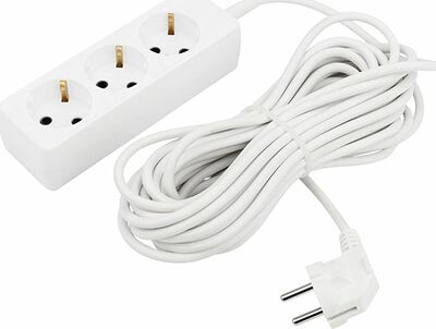 PROconnect 11-7208 Удлинитель 3 гнезда, 10м, 3х0,75мм², с/з, белый PROconnect