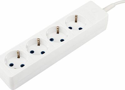 PROconnect 11-7221 Удлинитель 4 гнезда, 5м, 3х0,75мм², с/з, белый PROconnect