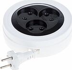 PROconnect 11-7225 Удлинитель-рулетка STANDARD 3 гнезда, 5м, 2х0,75мм², б/з, белый PROconnect