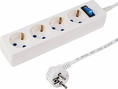 PROconnect 11-7227 Сетевой фильтр STANDARD 4 гнезда, 1,5м, 3х0,75мм², с/з, белый PROconnect