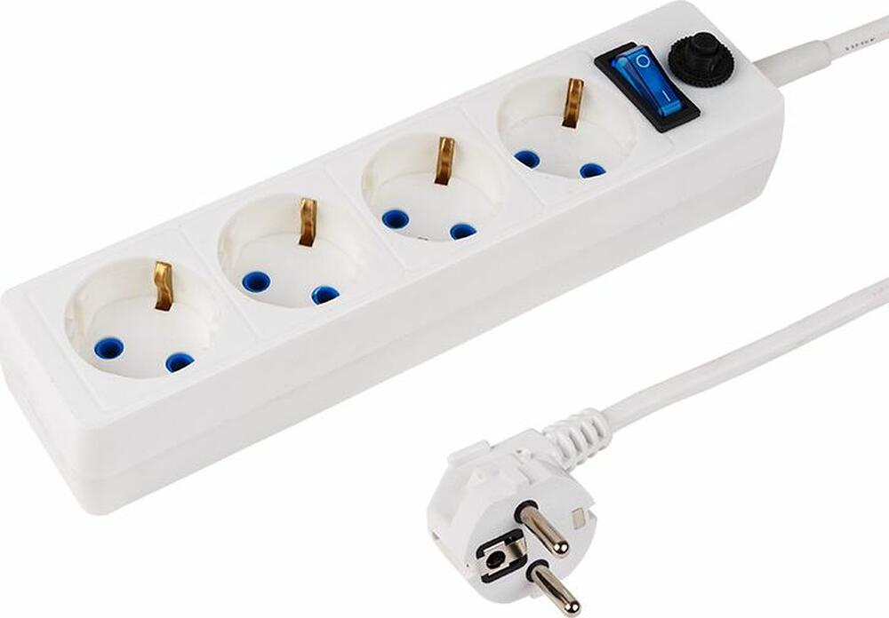 PROconnect 11-7228 Сетевой фильтр STANDARD 4 гнезда, 3м, 3х0,75мм², с/з + автовыкл., белый PROconnect