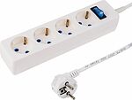 PROconnect 11-7231 Сетевой фильтр STANDARD 4 гнезда, 5м, 3х0,75мм², с/з + автовыкл., белый PROconnect
