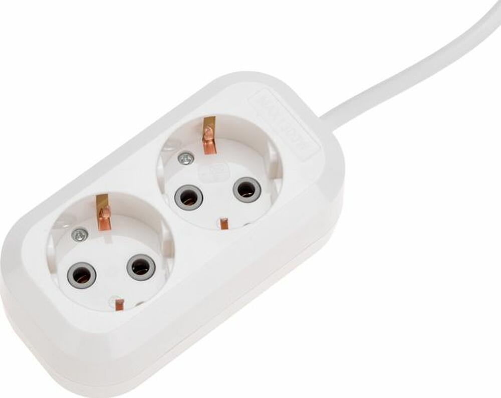 PROconnect 13-4203 Удлинитель 2 гнезда, 3м, 3х0,75мм², с/з, белый PROconnect