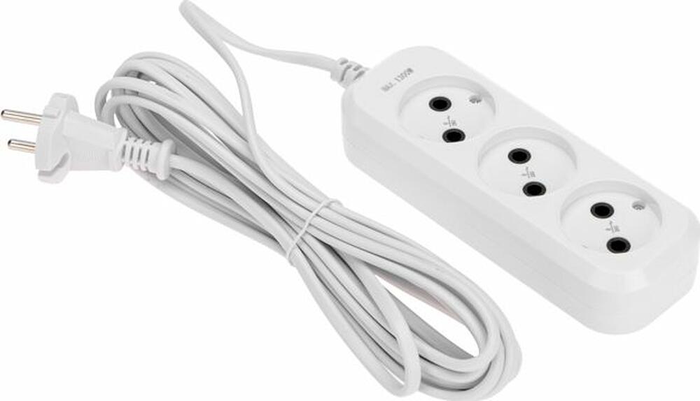 PROconnect 13-4207 Удлинитель 3 гнезда, 5м, 2х0,75мм², б/з, белый PROconnect