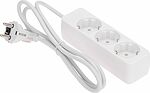 PROconnect 13-4208 Удлинитель 3 гнезда, 1,5м, 3х0,75мм², с/з, белый PROconnect