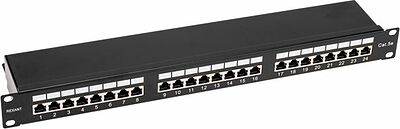 REXANT 02-0041 Панель коммутационная 19 quot;, 1U, 24 порта, STP, RJ-45, CAT 5e REXANT PRO