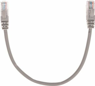 REXANT 02-0100-03 Патч-корд U/UTP, CAT 5e, RJ45-RJ45, 26AWG, LSZH, серый, 0,3м REXANT