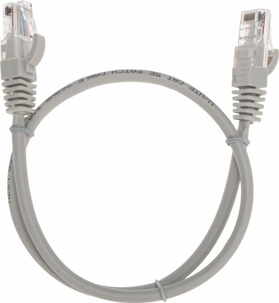 REXANT 02-0100-05 Патч-корд U/UTP, CAT 5e, RJ45-RJ45, 26AWG, LSZH, серый, 0,5м REXANT