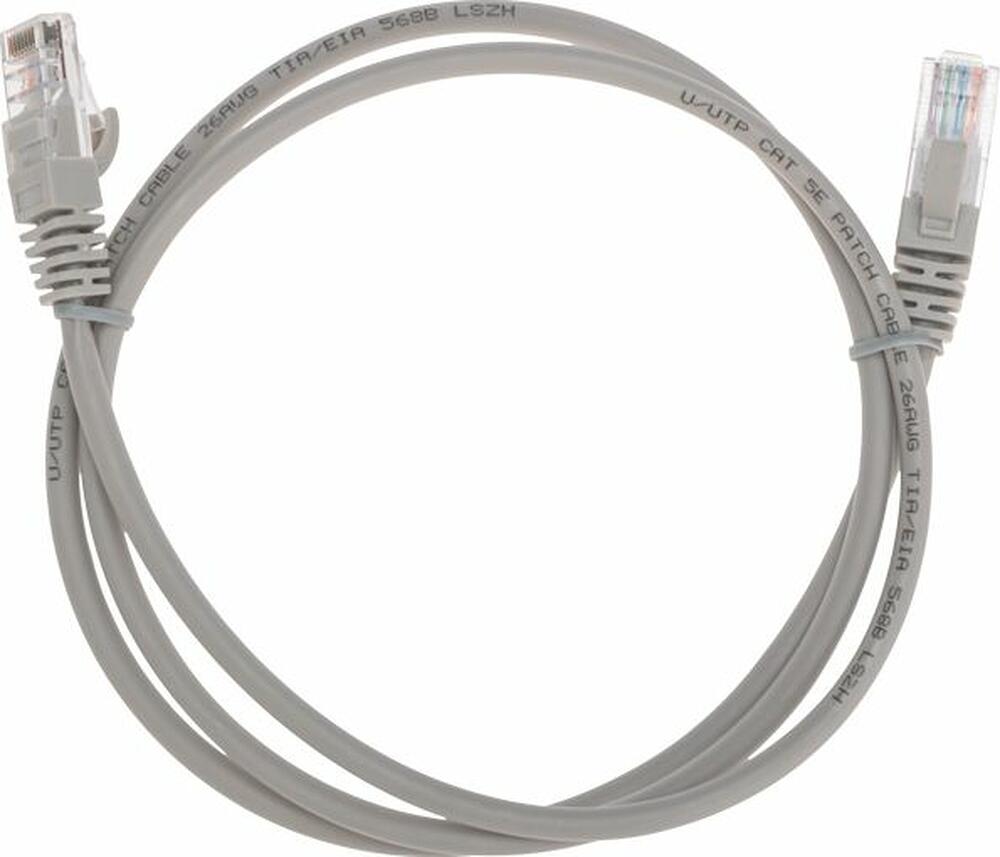 REXANT 02-0100-1 Патч-корд U/UTP, CAT 5e, RJ45-RJ45, 26AWG, LSZH, серый, 1м REXANT