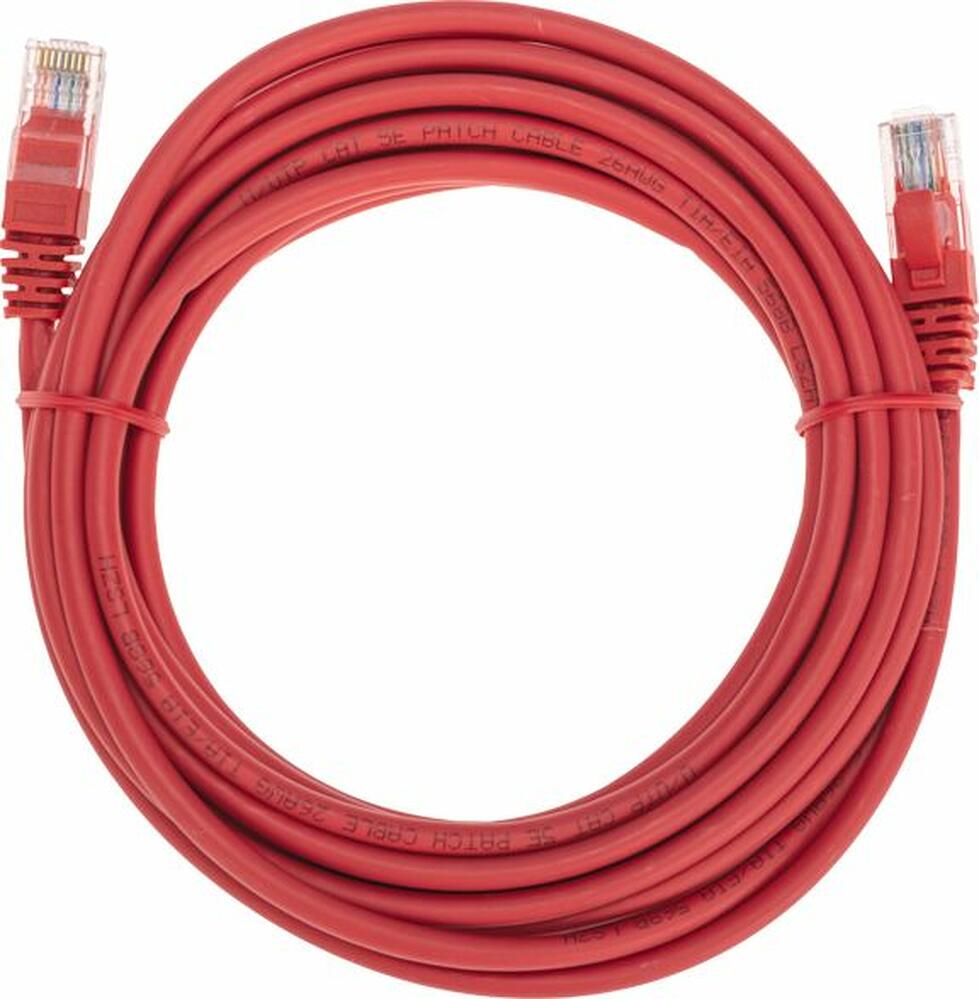REXANT 02-0103-5 Патч-корд U/UTP, CAT 5e, RJ45-RJ45, 26AWG, LSZH, красный, 5м REXANT