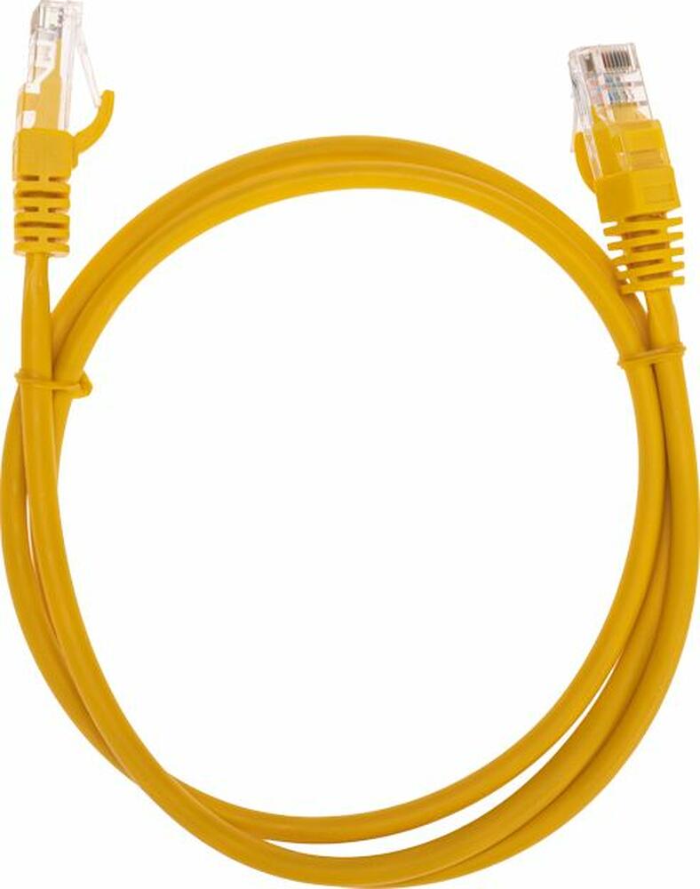 REXANT 02-0105-1 Патч-корд U/UTP, CAT 5e, RJ45-RJ45, 26AWG, LSZH, желтый, 1м REXANT
